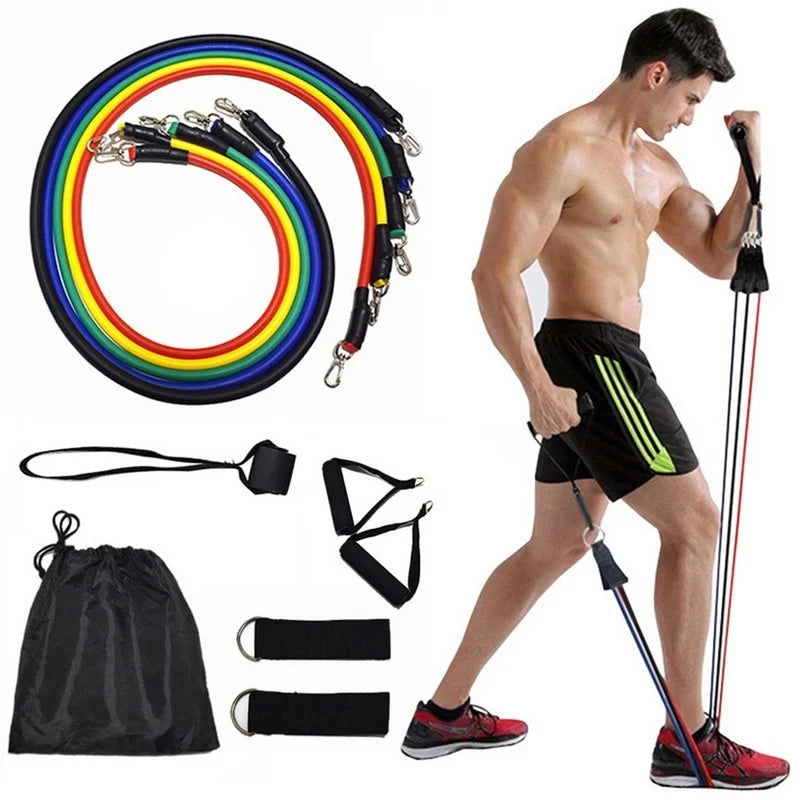 Bodybuilding Resistance Bands Gym Rubber Sport